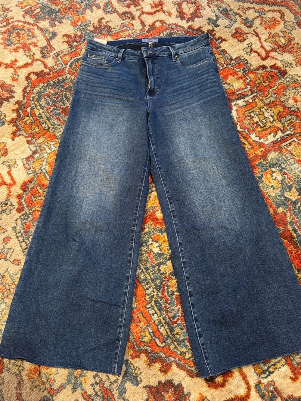 Kut from the Kloth Wide-Leg Dark Blue Denim Jeans